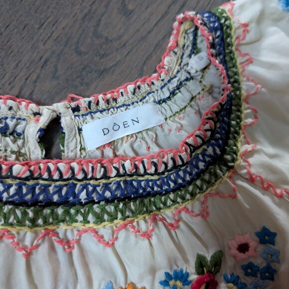 Doen Antonella Blouse - Rare Cream / Rainbow Colorway - Picture 6 of 6